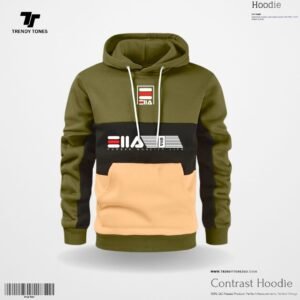 FILA Contrast Hoodie (OLIVE)