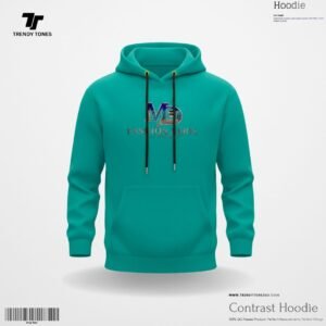 MD Stone work Hoodie (SEA GREEN)