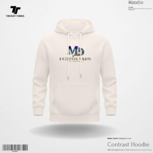 MD Stone work Hoodie (WHITE)