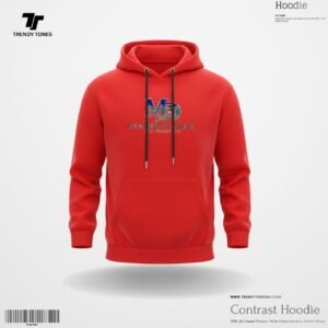MD Stone work Hoodie (RED)