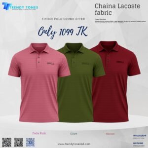 Chaina Jaquered Polo Fade Pink Olive Meron