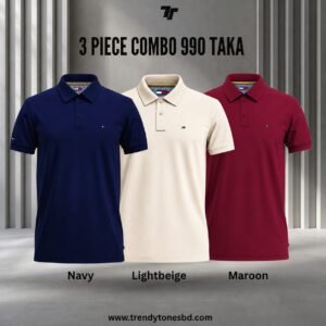 PK Polo combo (Navy-Lightbeige-Maroon) Code-102