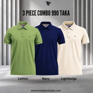 PK Polo combo (Lemon-Navy-Lightbeige) Code-105