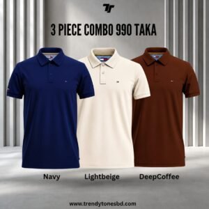 PK Polo combo (Navy-Lightbeige-Deepcoffee) Code-106